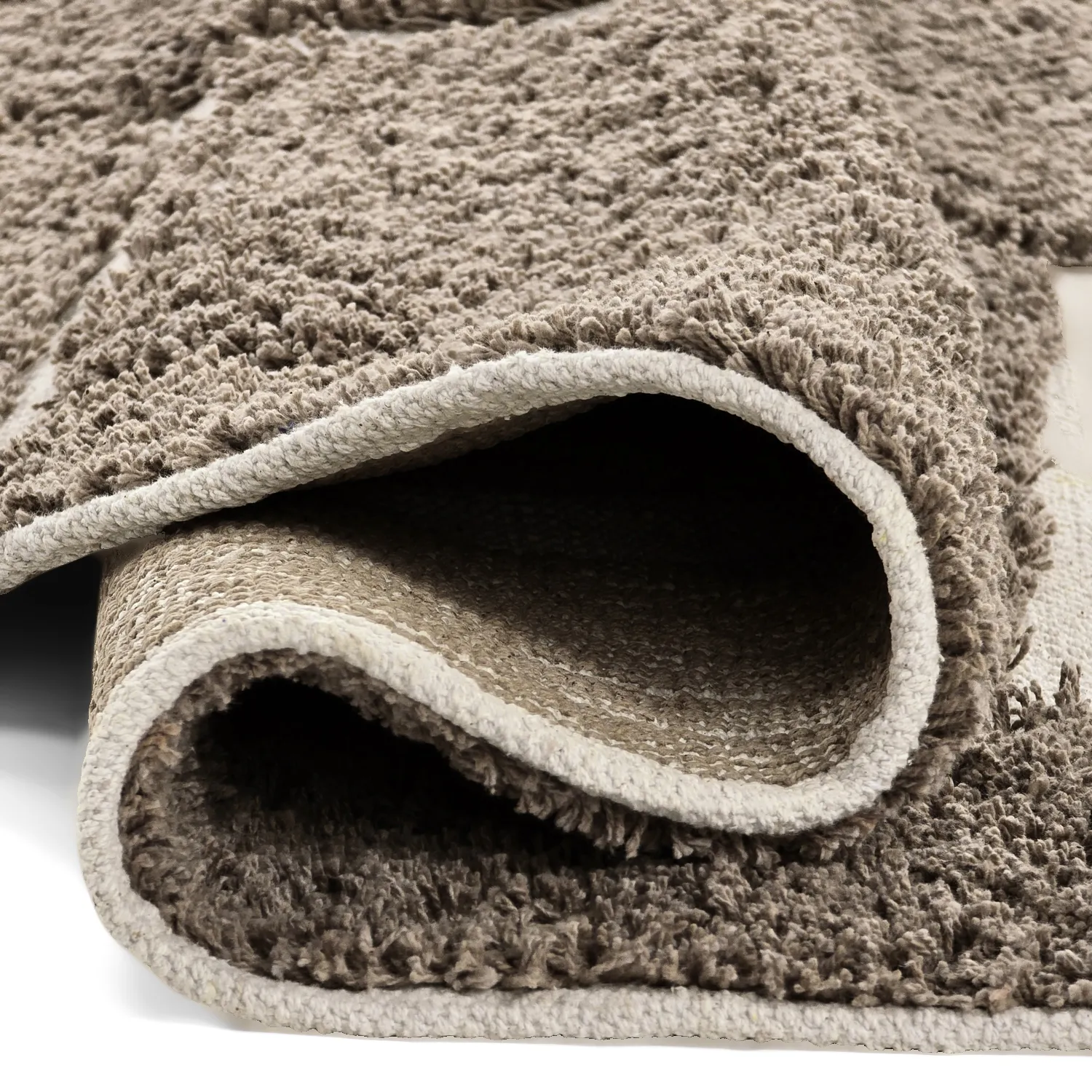Kulatý koberec - Lindley Natural Cotton Shaggy (taupe/šedá)