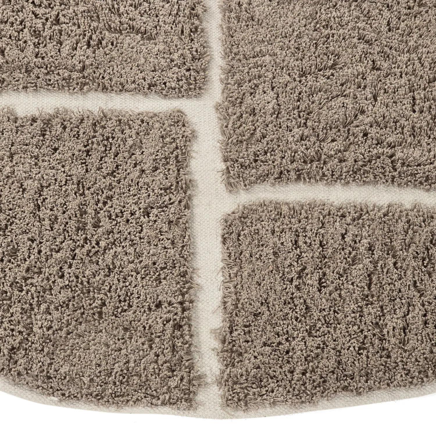 Kulatý koberec - Lindley Natural Cotton Shaggy (taupe/šedá)