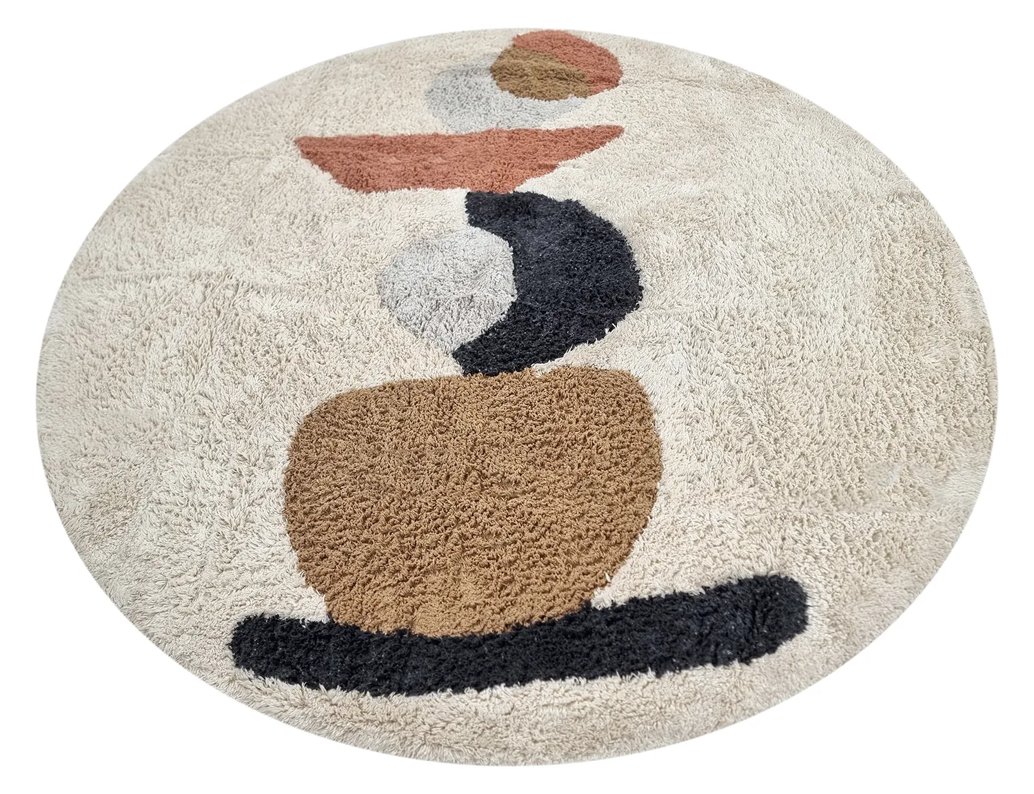 Kulatý koberec - Mantona Natural Cotton Shaggy (vícebarevná)