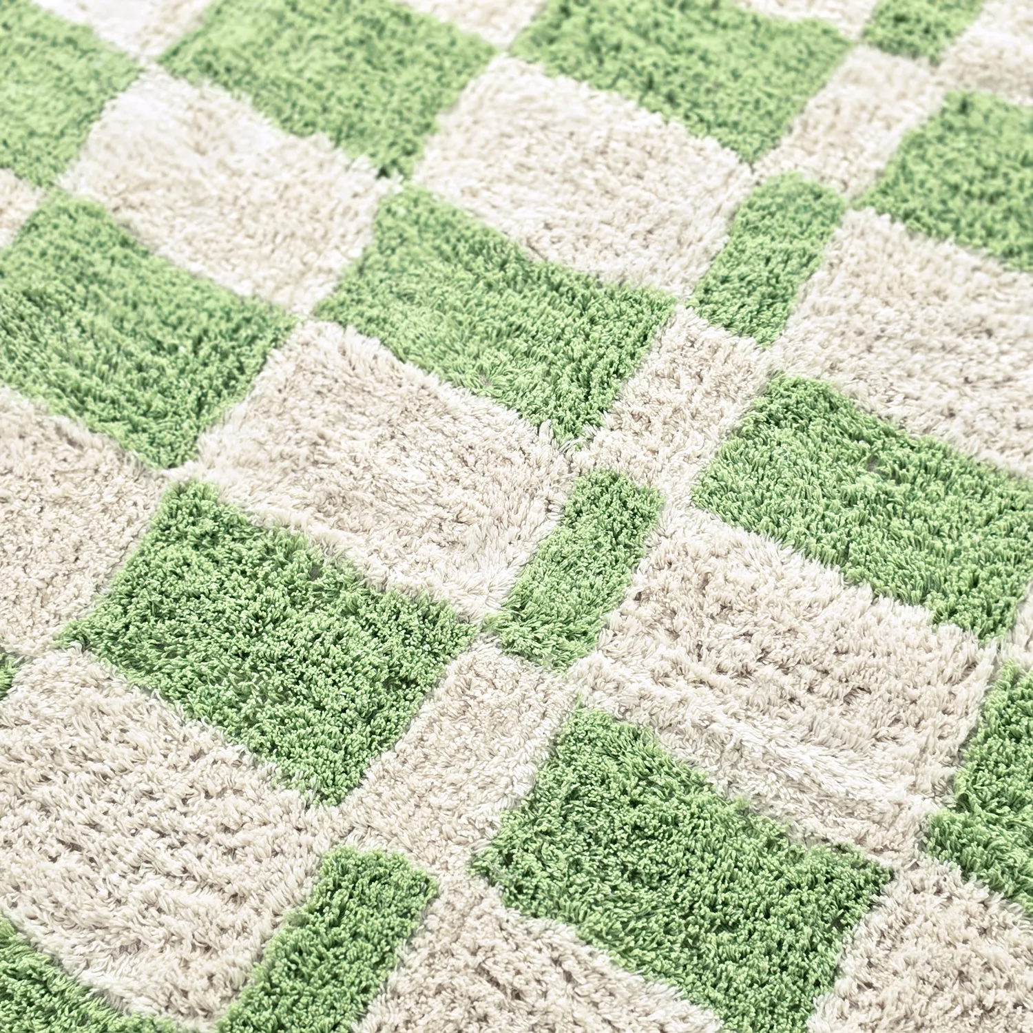 Kulatý koberec - Maranello Natural Cotton Shaggy (zelený)