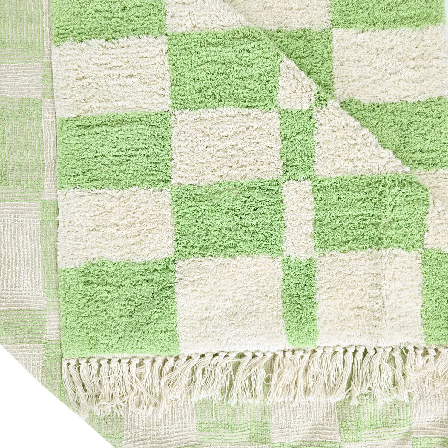 Shaggy koberce - Maranello Natural Cotton Shaggy (zelený)