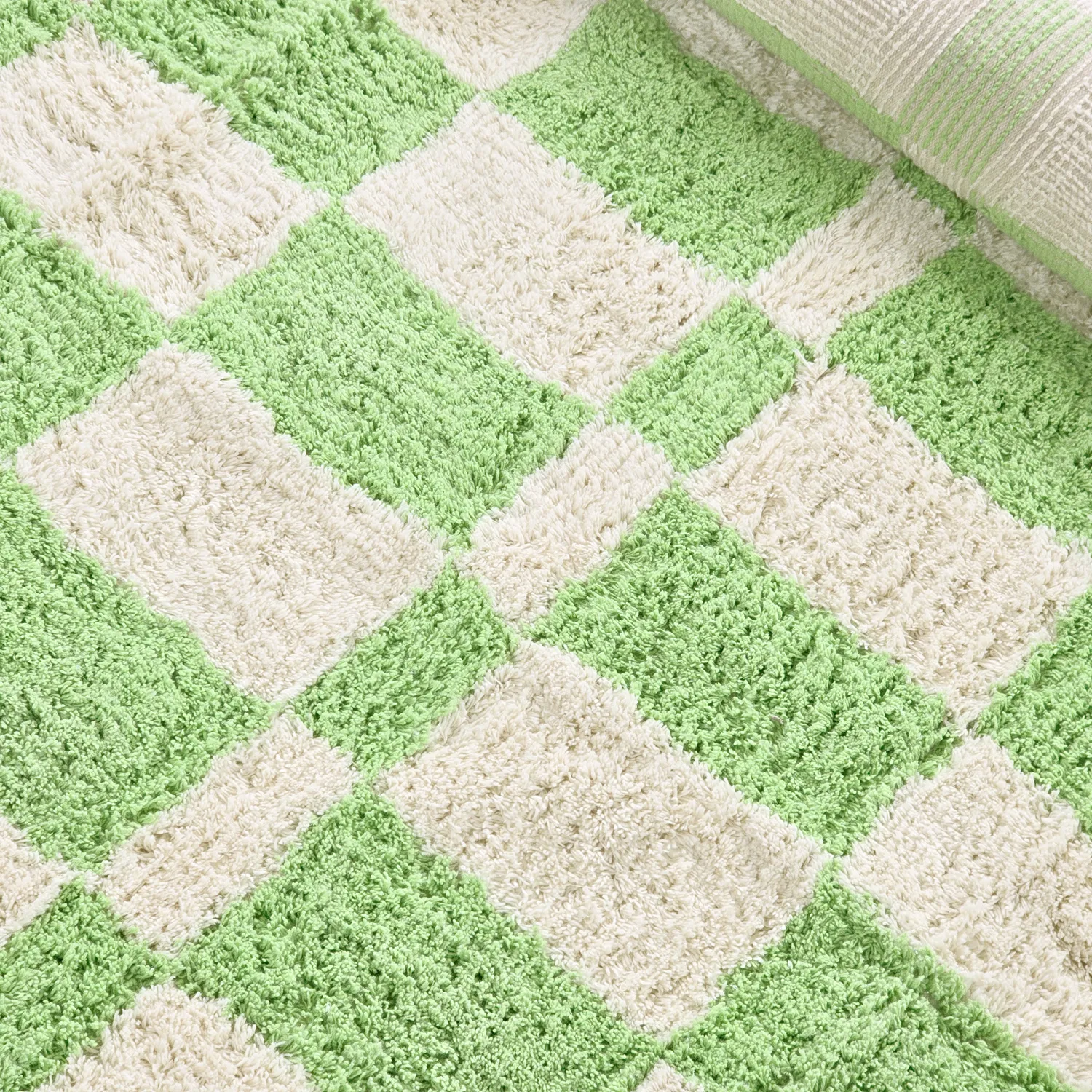 Shaggy koberce - Maranello Natural Cotton Shaggy (zelený)