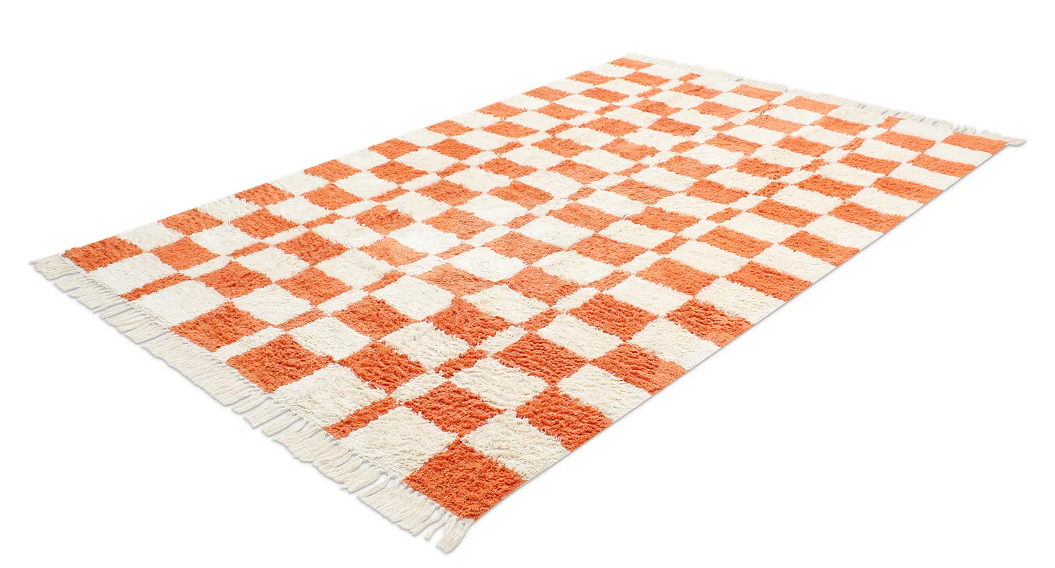 Shaggy koberce - Maranello Natural Cotton Shaggy (oranžová)