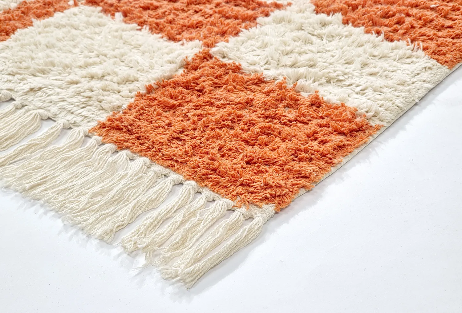 Shaggy koberce - Maranello Natural Cotton Shaggy (oranžová)