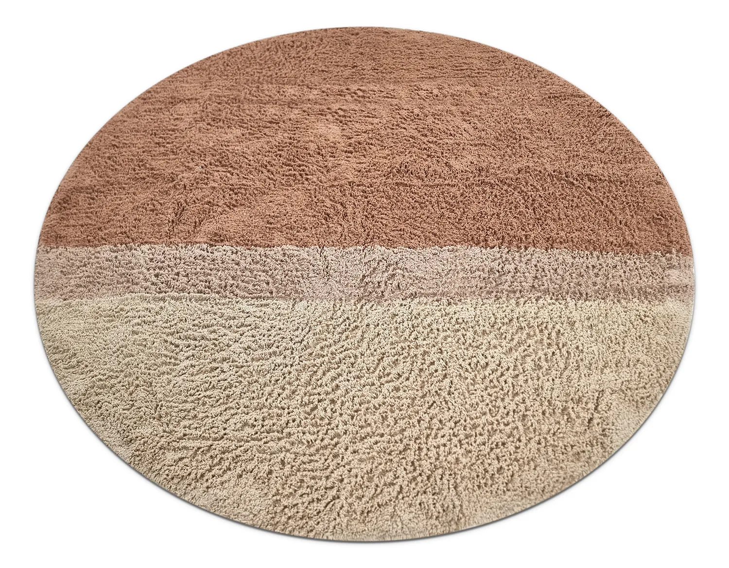 Kulatý koberec - Mareto Natural Cotton Shaggy (hnědý)