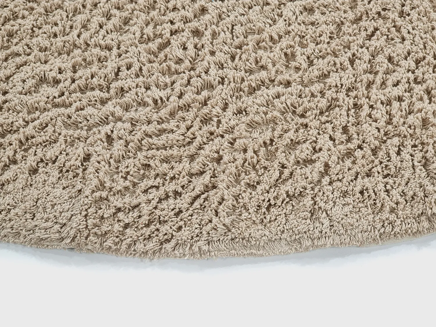 Kulatý koberec - Mareto Natural Cotton Shaggy (hnědý)
