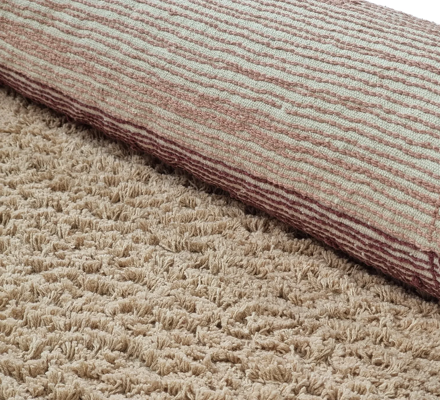Kulatý koberec - Mareto Natural Cotton Shaggy (hnědý)