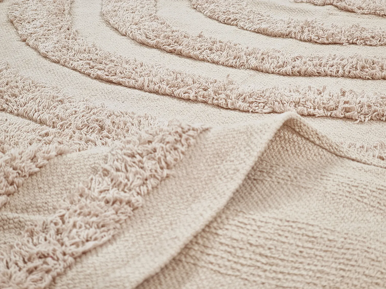 Shaggy koberce - Margo Natural Cotton Shaggy (béžová)