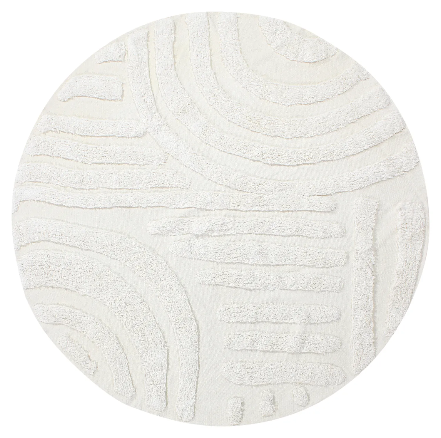Kulatý koberec - Margo Natural Cotton Shaggy (offwhite)