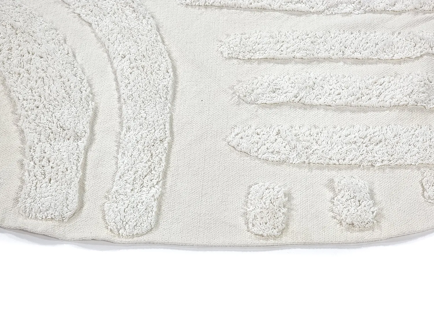 Kulatý koberec - Margo Natural Cotton Shaggy (offwhite)