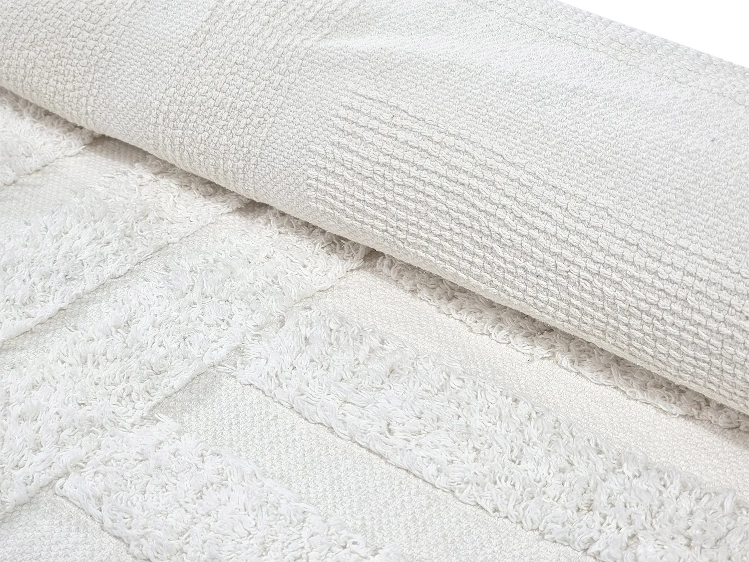 Kulatý koberec - Margo Natural Cotton Shaggy (offwhite)