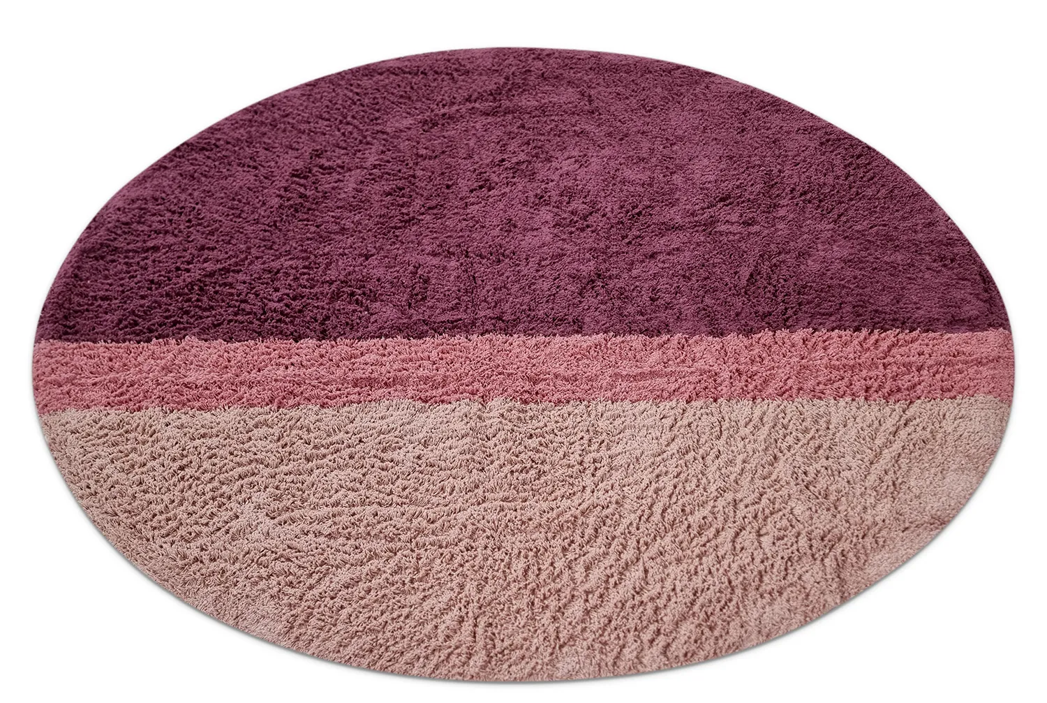 Kulatý koberec - Pione Natural Cotton Shaggy (růžová)