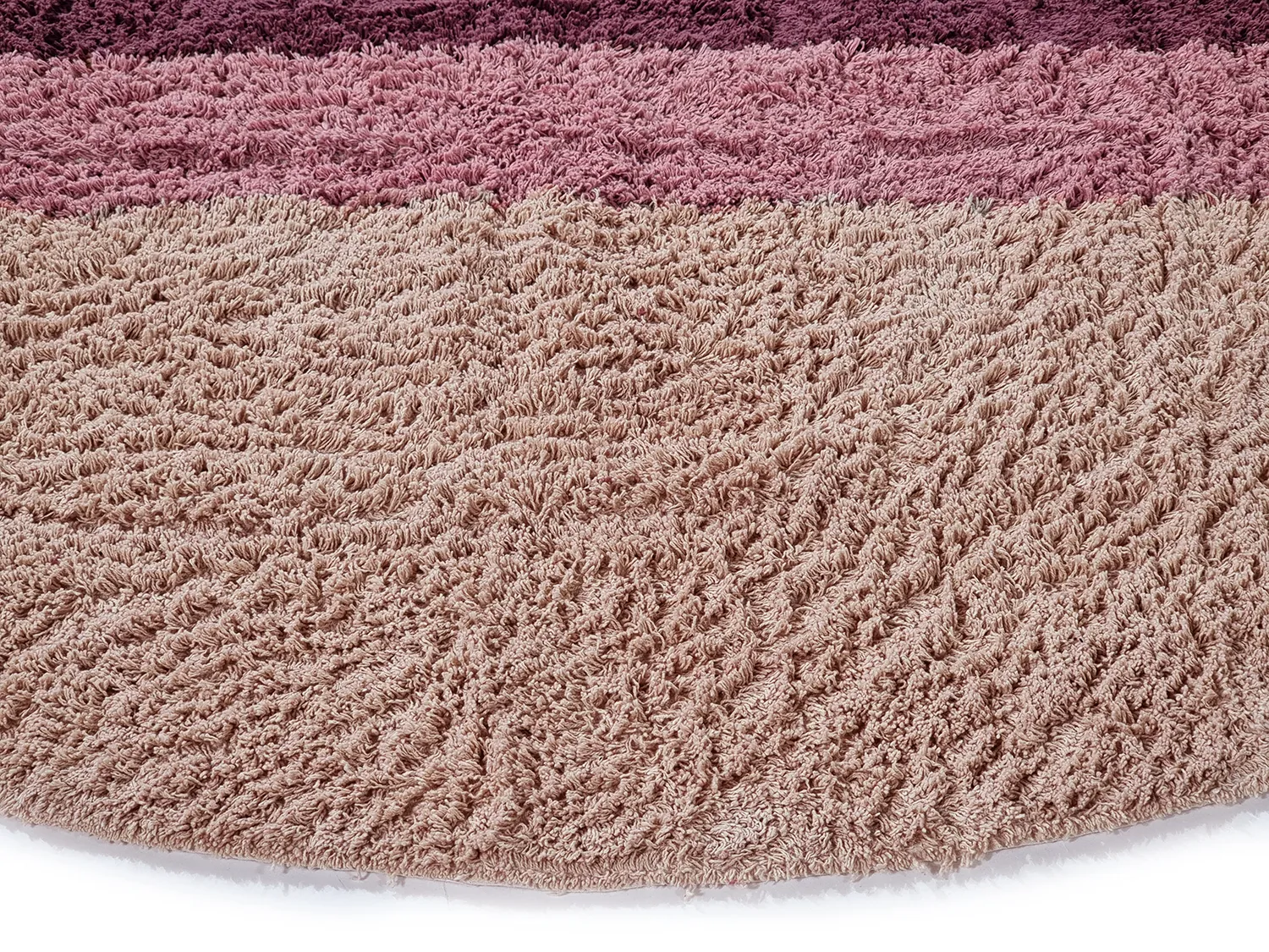 Kulatý koberec - Pione Natural Cotton Shaggy (růžová)