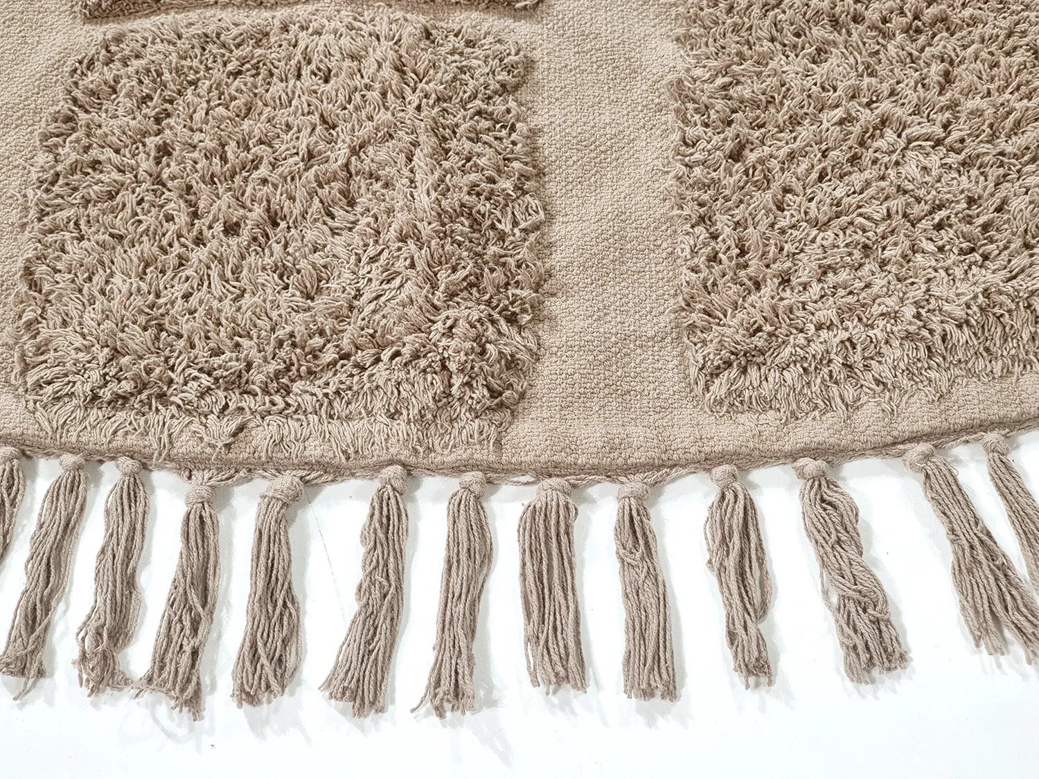 Kulatý koberec - Salem Natural Cotton Shaggy (taupe)
