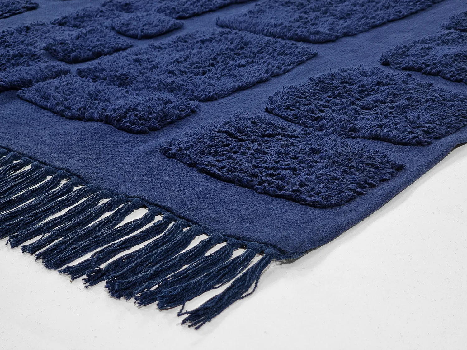 Shaggy koberce - Salem Natural Cotton Shaggy (tmavě modrá)