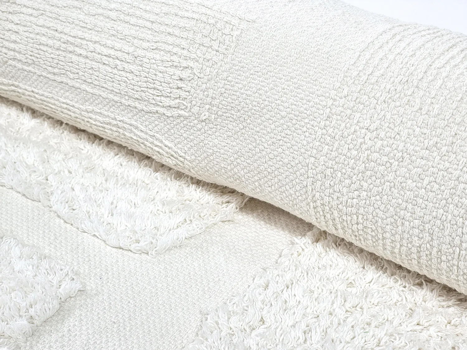 Shaggy koberce - Salem Natural Cotton Shaggy (offwhite)