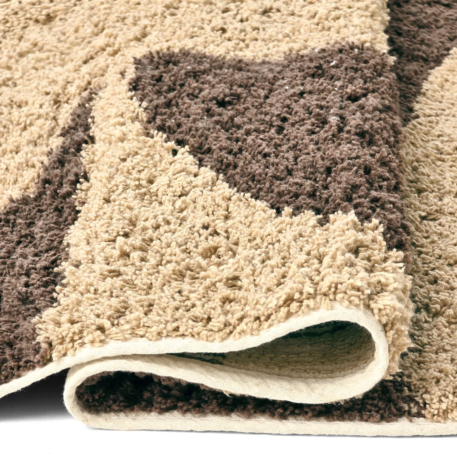 Shaggy koberce - Siberia Natural Cotton Shaggy (béžová/hnědá)