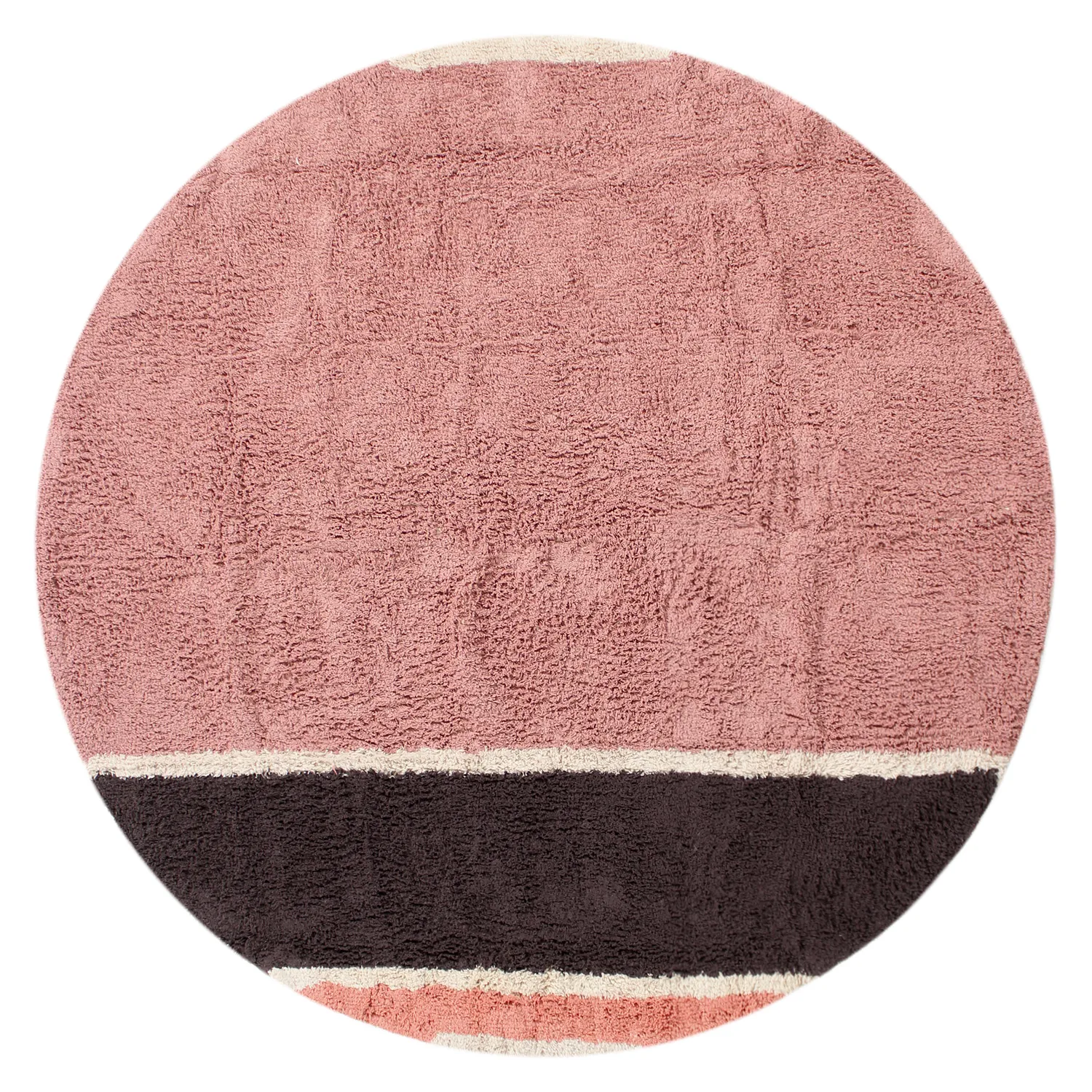 Kulatý koberec - Vinci Natural Cotton Shaggy (růžová)