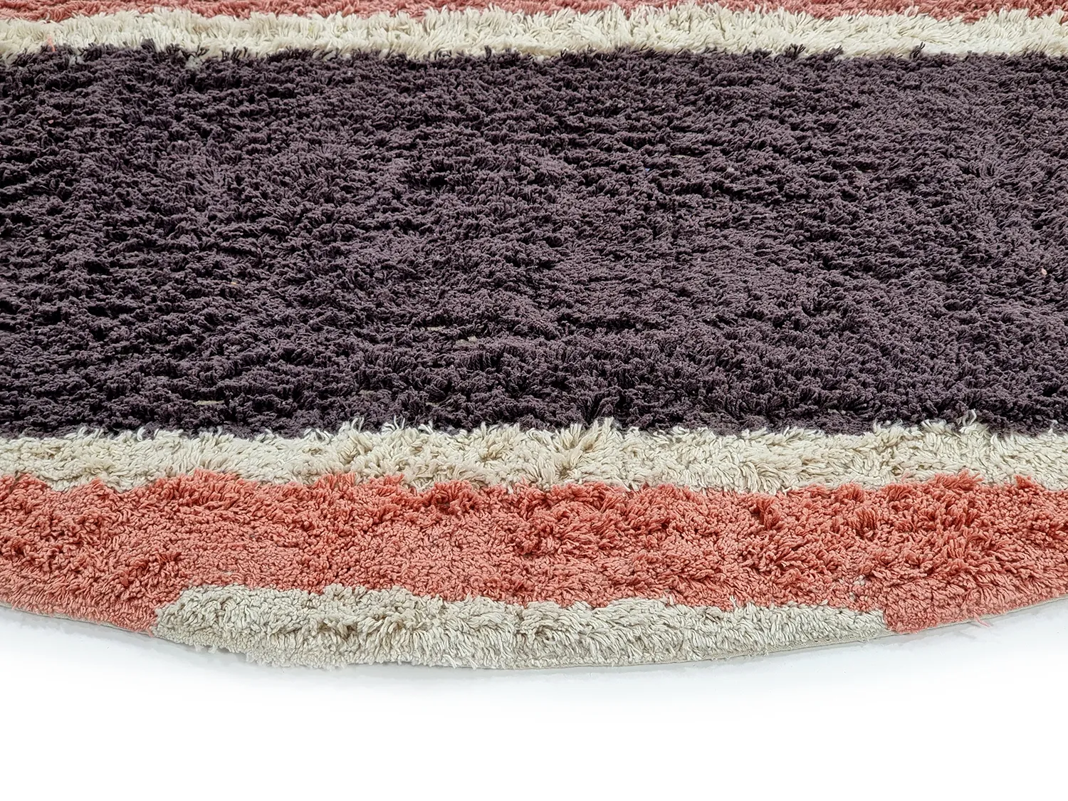 Kulatý koberec - Vinci Natural Cotton Shaggy (růžová)