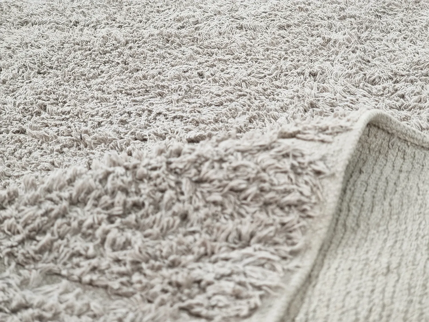 Kulatý koberec - Willow Natural Cotton Shaggy (greige)