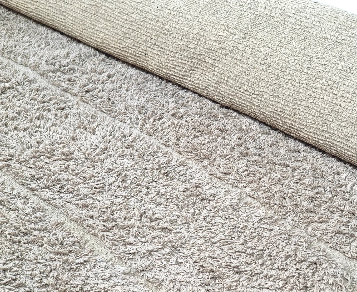 Kulatý koberec - Willow Natural Cotton Shaggy (greige)