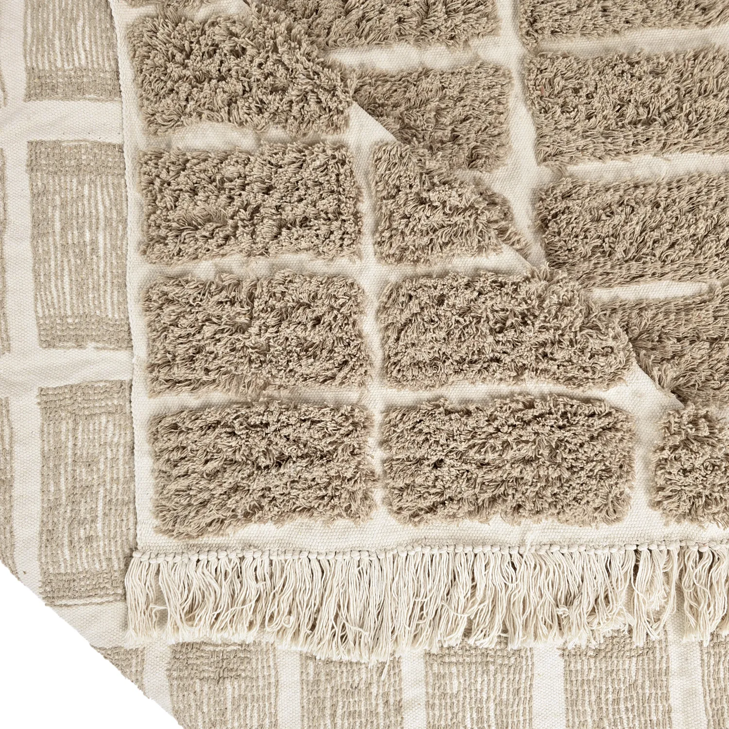 Shaggy koberce - Zola Natural Cotton Shaggy (béžový)