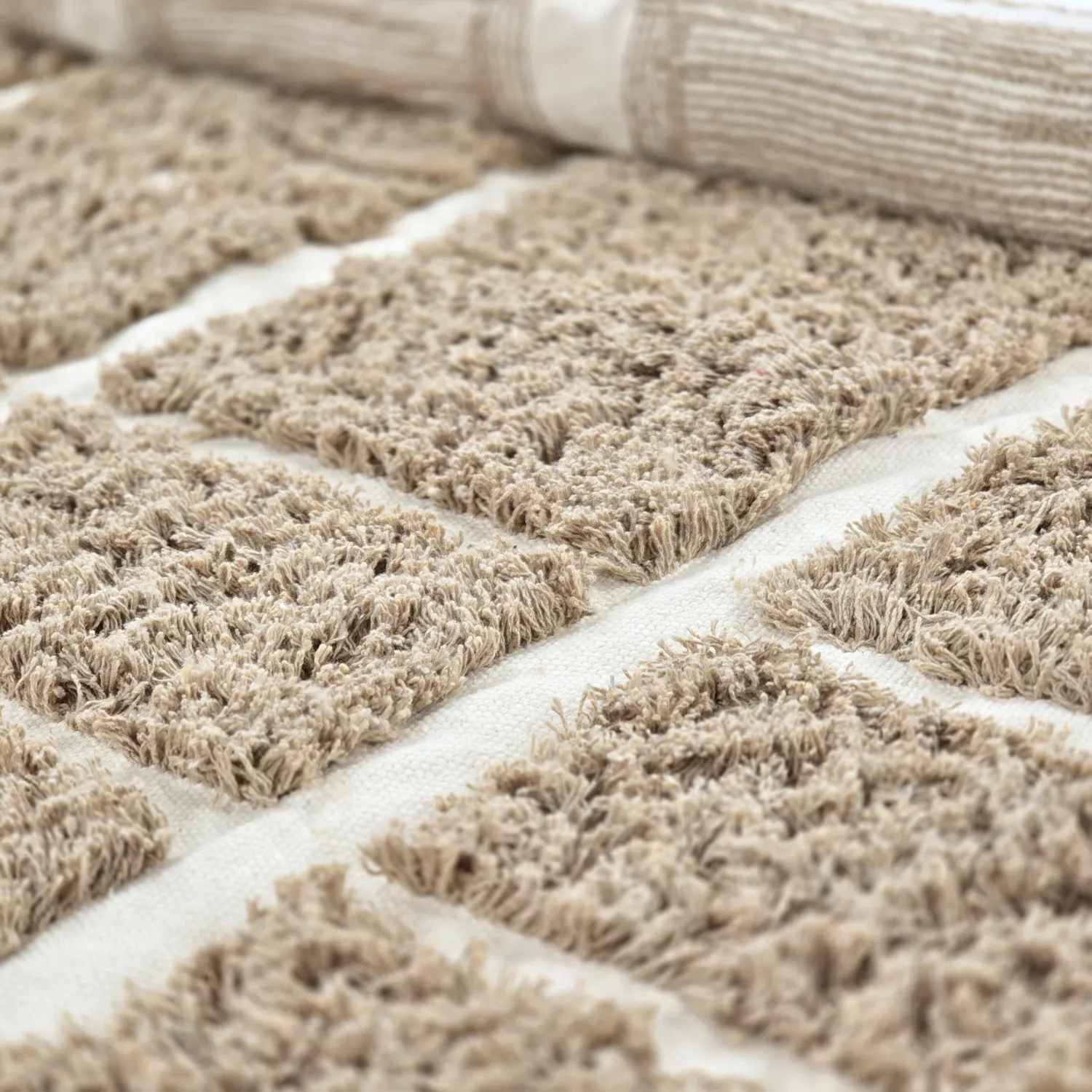 Kulatý koberec - Zola Natural Cotton Shaggy (béžový)