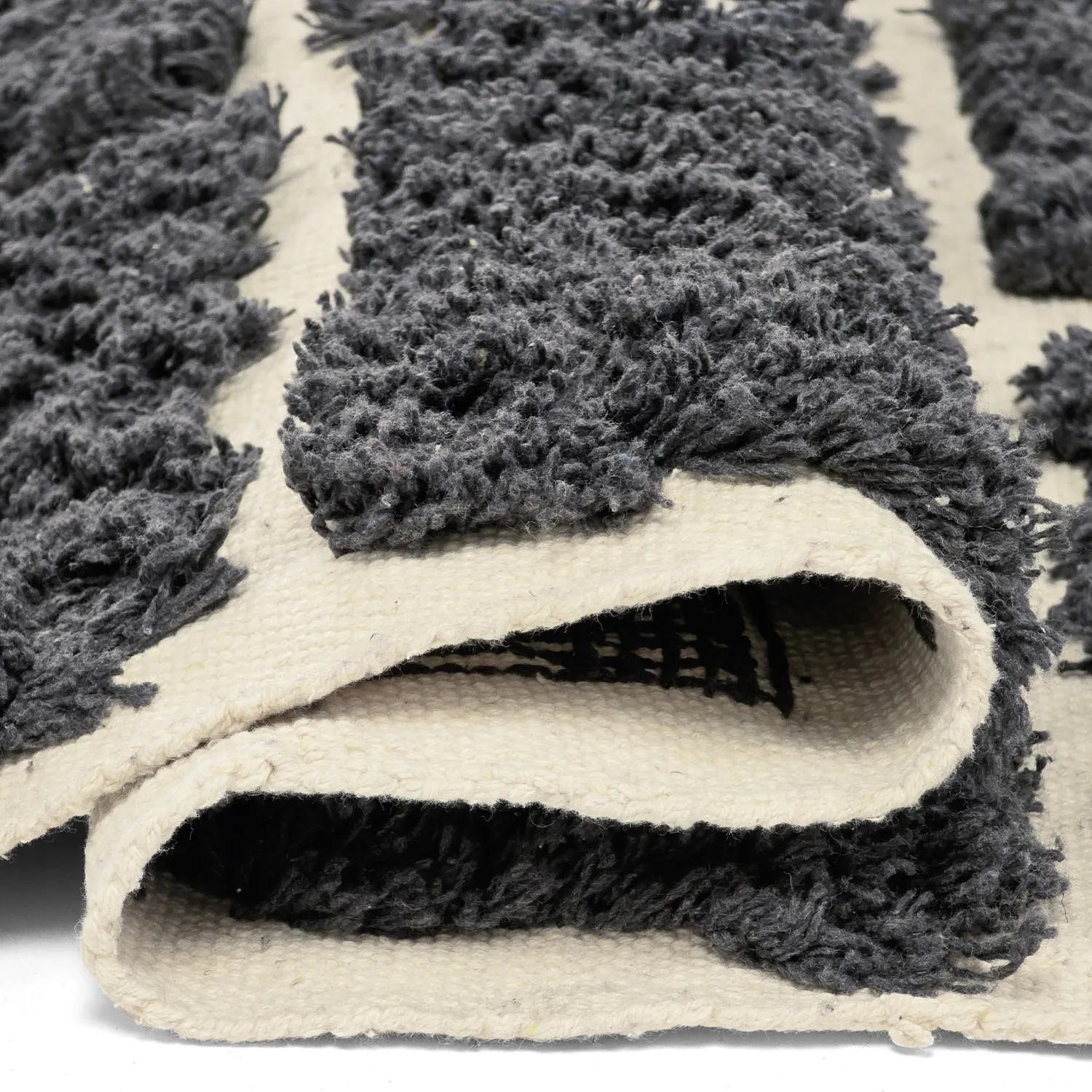 Shaggy koberce - Zola Natural Cotton Shaggy (tmavě šedá)
