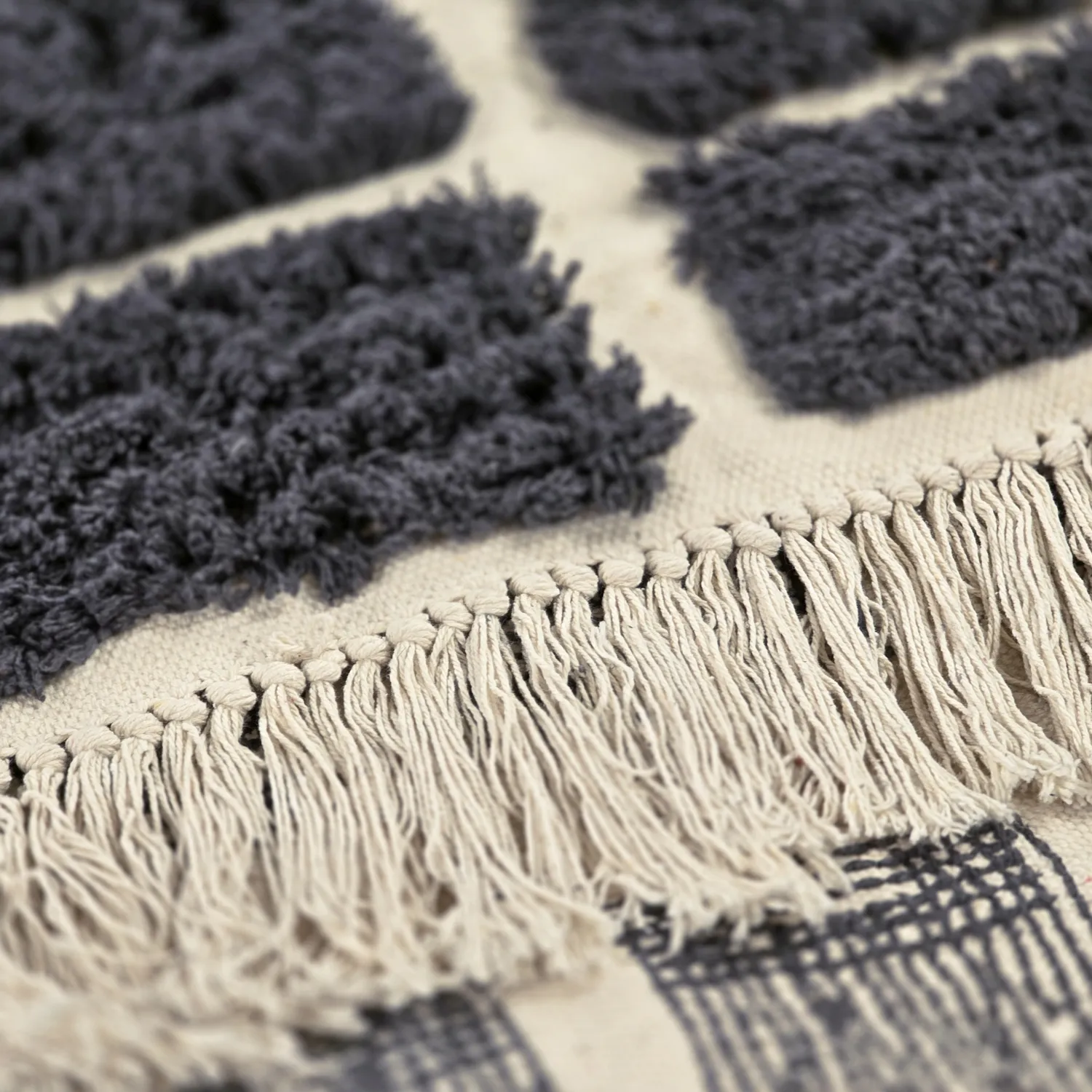 Shaggy koberce - Zola Natural Cotton Shaggy (tmavě šedá)