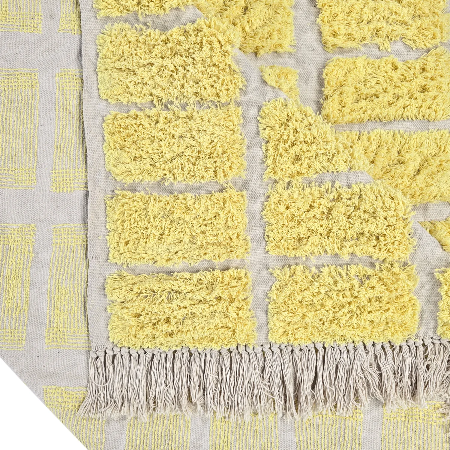 Shaggy koberce - Zola Natural Cotton Shaggy (žluť)