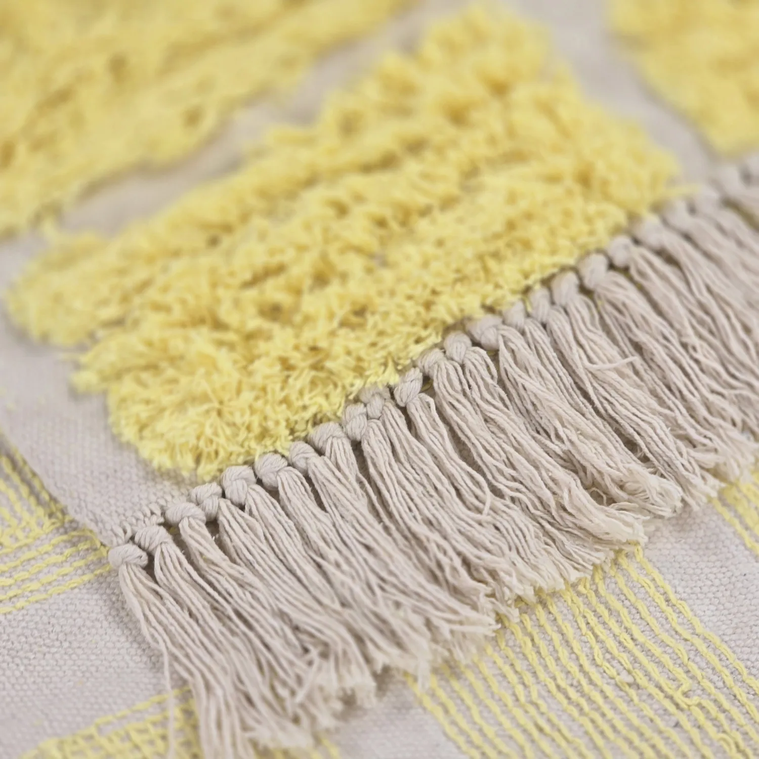 Shaggy koberce - Zola Natural Cotton Shaggy (žluť)