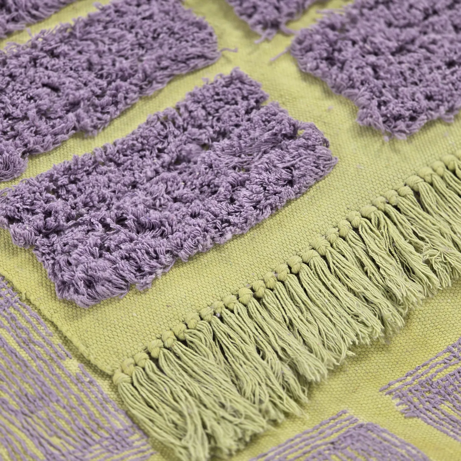 Shaggy koberce - Zola Natural Cotton Shaggy (fialová)