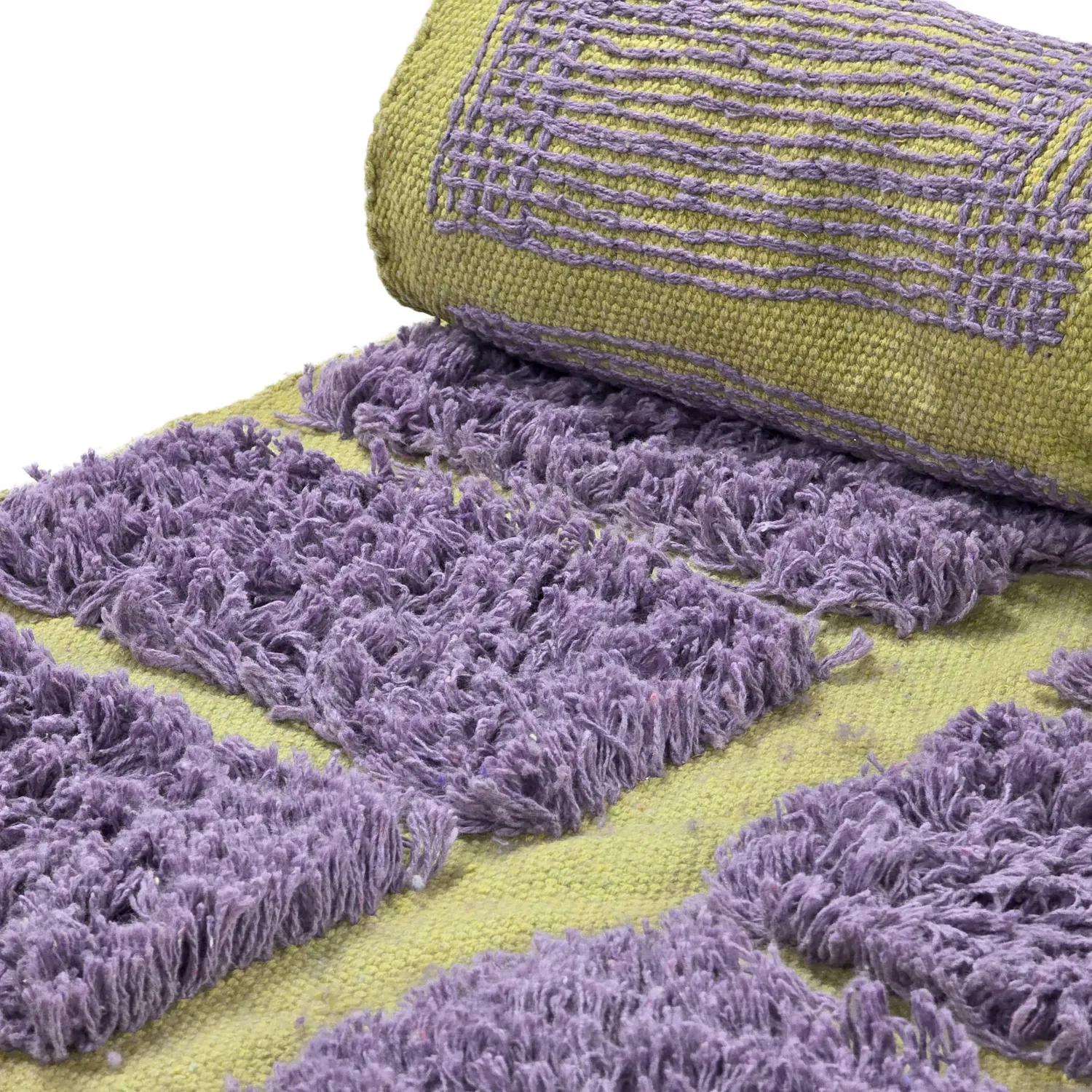 Shaggy koberce - Zola Natural Cotton Shaggy (fialová)