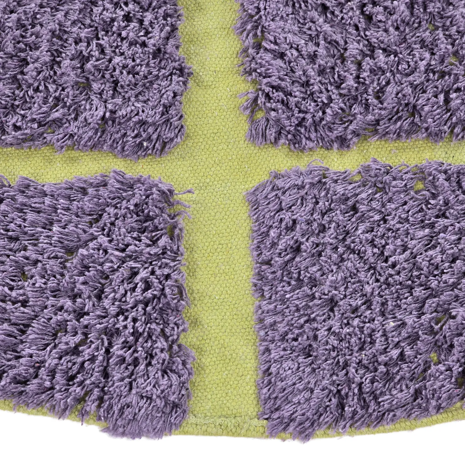 Kulatý koberec - Zola Natural Cotton Shaggy (fialová)