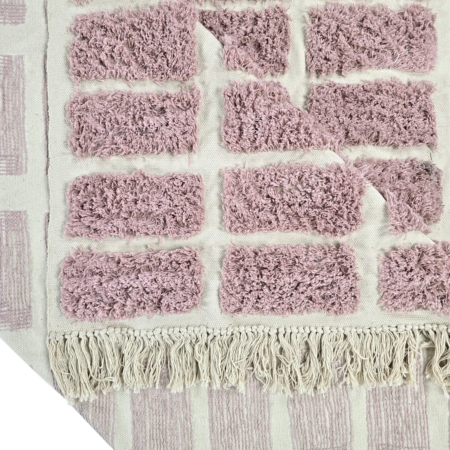 Shaggy koberce - Zola Natural Cotton Shaggy (růžový)