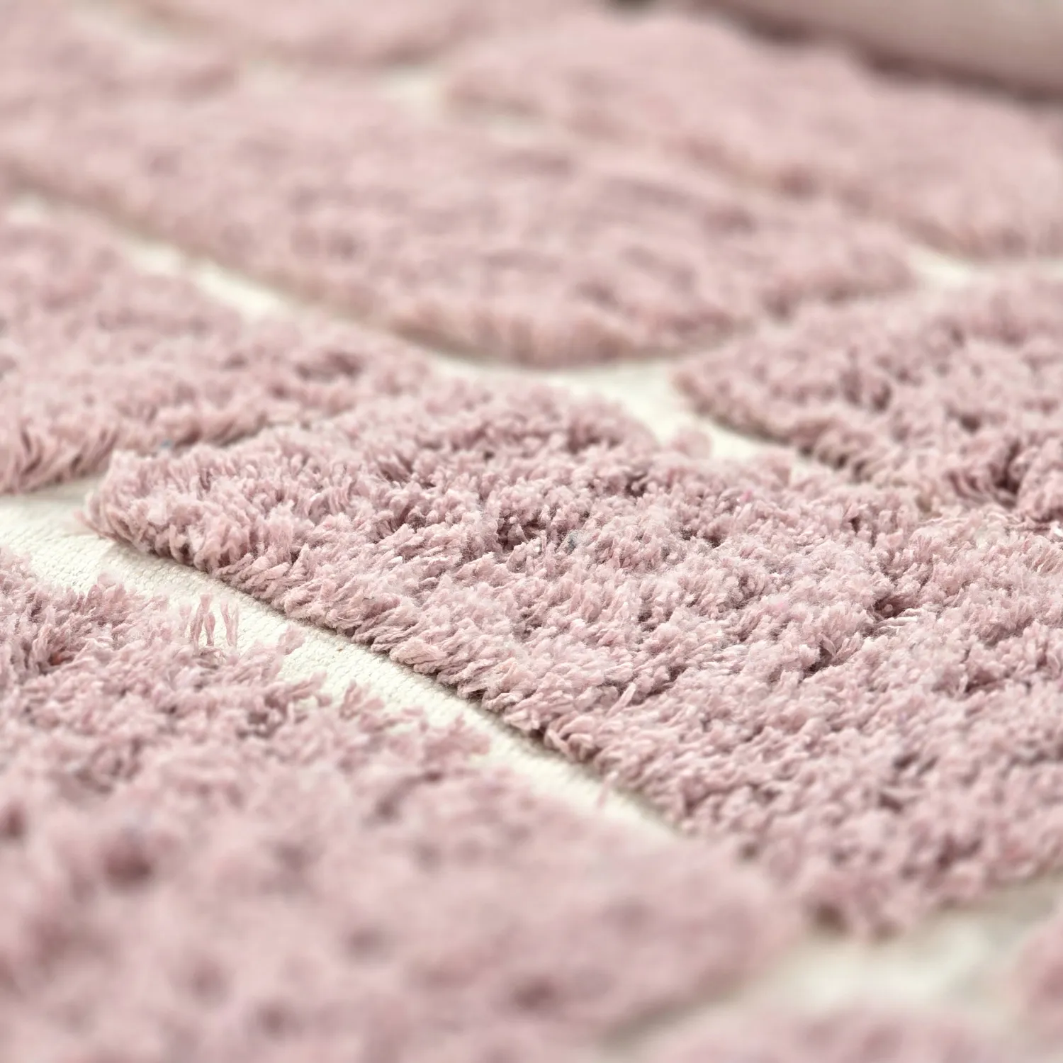 Kulatý koberec - Zola Natural Cotton Shaggy (růžový)
