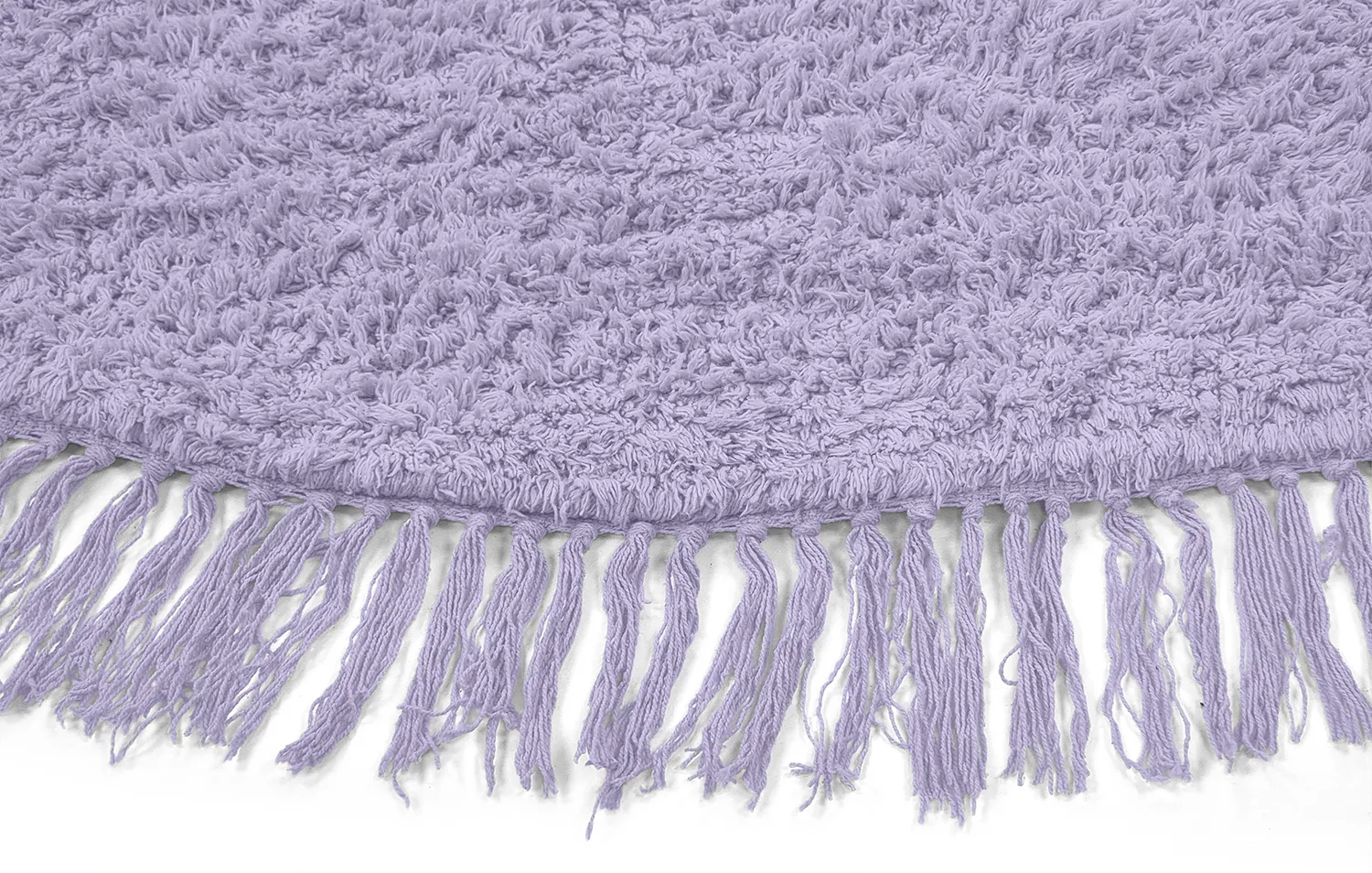 Kulatý koberec - Alba Natural Cotton Shaggy (fialová)