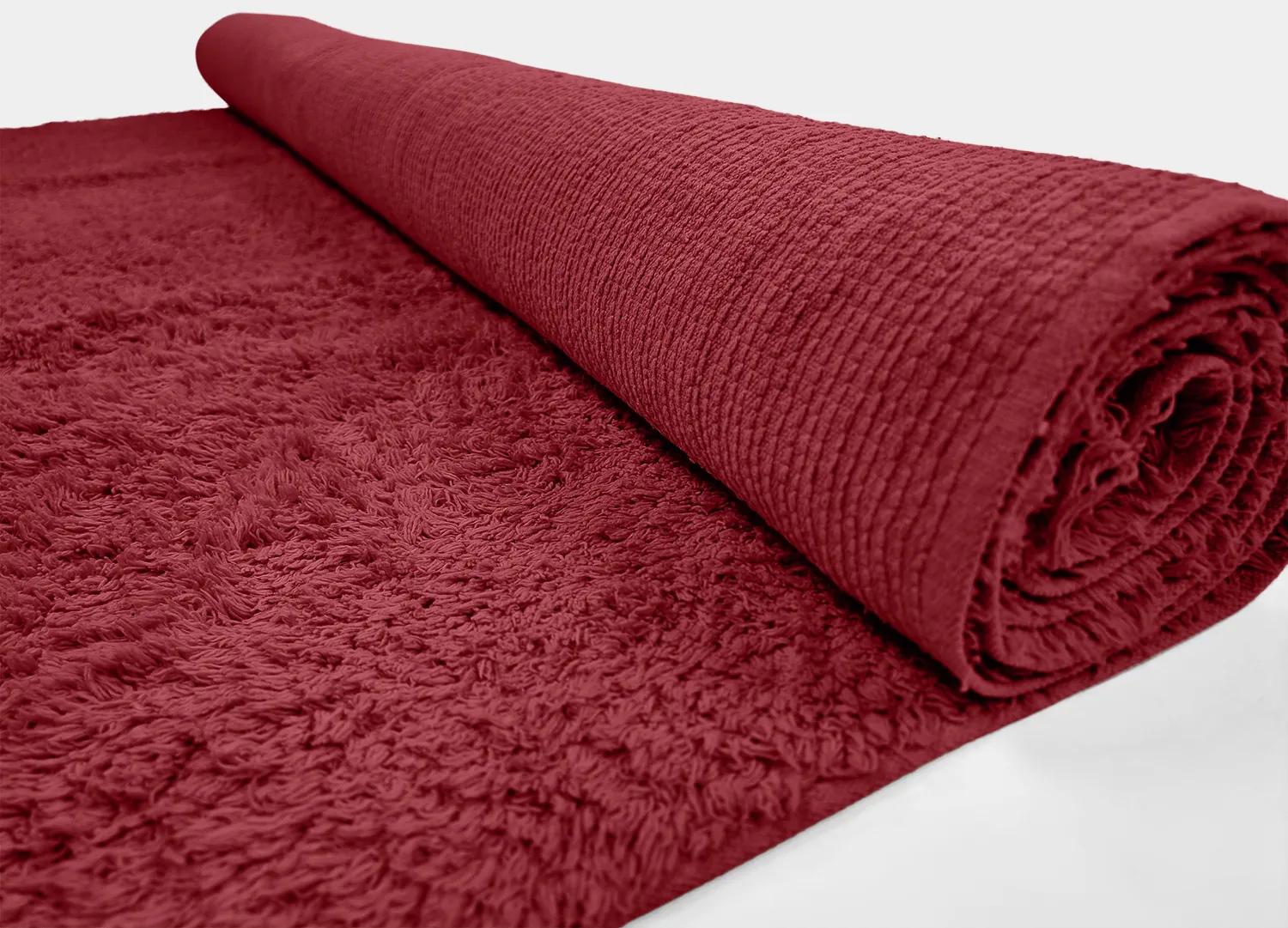 Shaggy koberce - Alba Natural Cotton Shaggy (vínově červená)