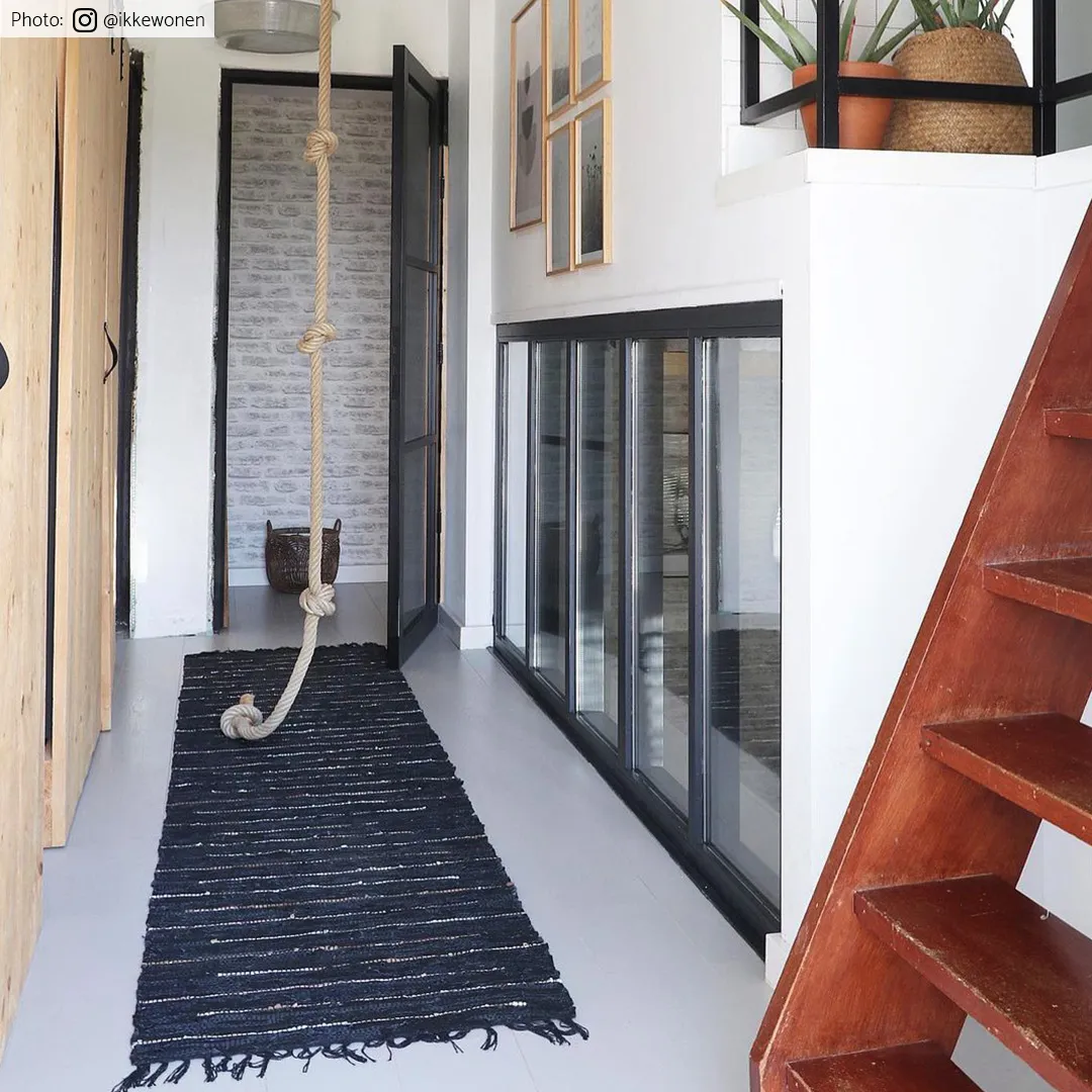 Hadrový koberec - Nordal Design (černá kůže)