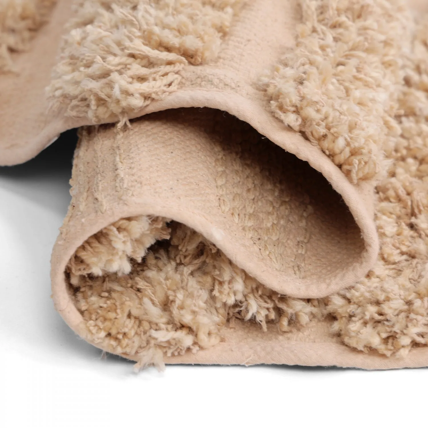 Kulatý koberec - Cazorla Natural Cotton Shaggy (béžový)