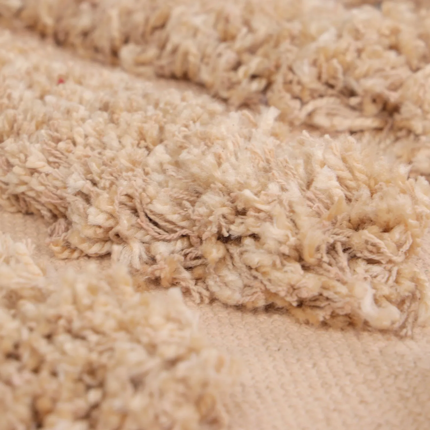 Kulatý koberec - Cazorla Natural Cotton Shaggy (béžový)