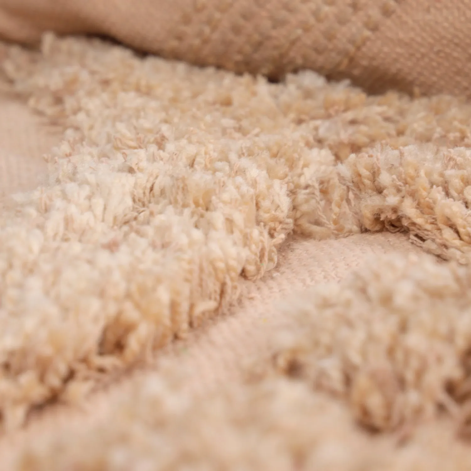 Kulatý koberec - Cazorla Natural Cotton Shaggy (béžový)