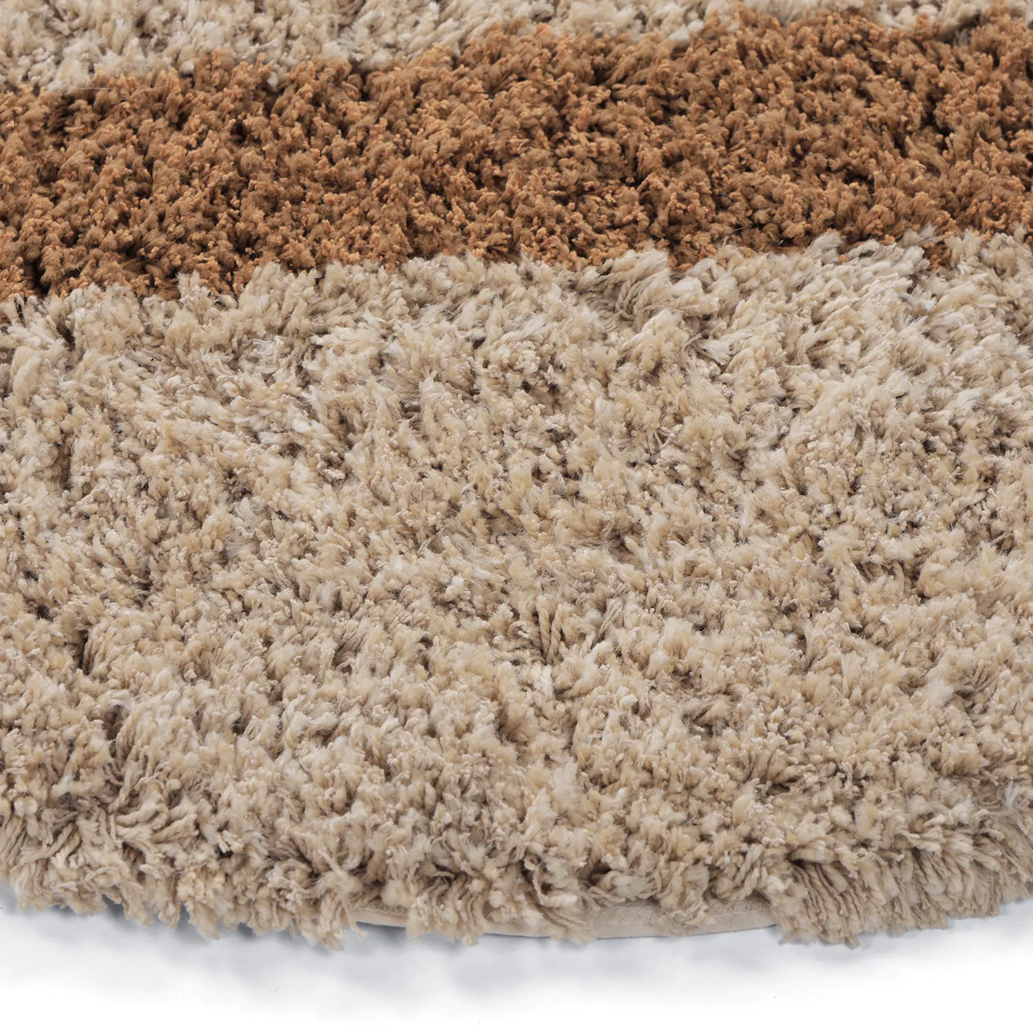 Kulatý koberec - Cefalu Natural Cotton Shaggy (vícenásobná)