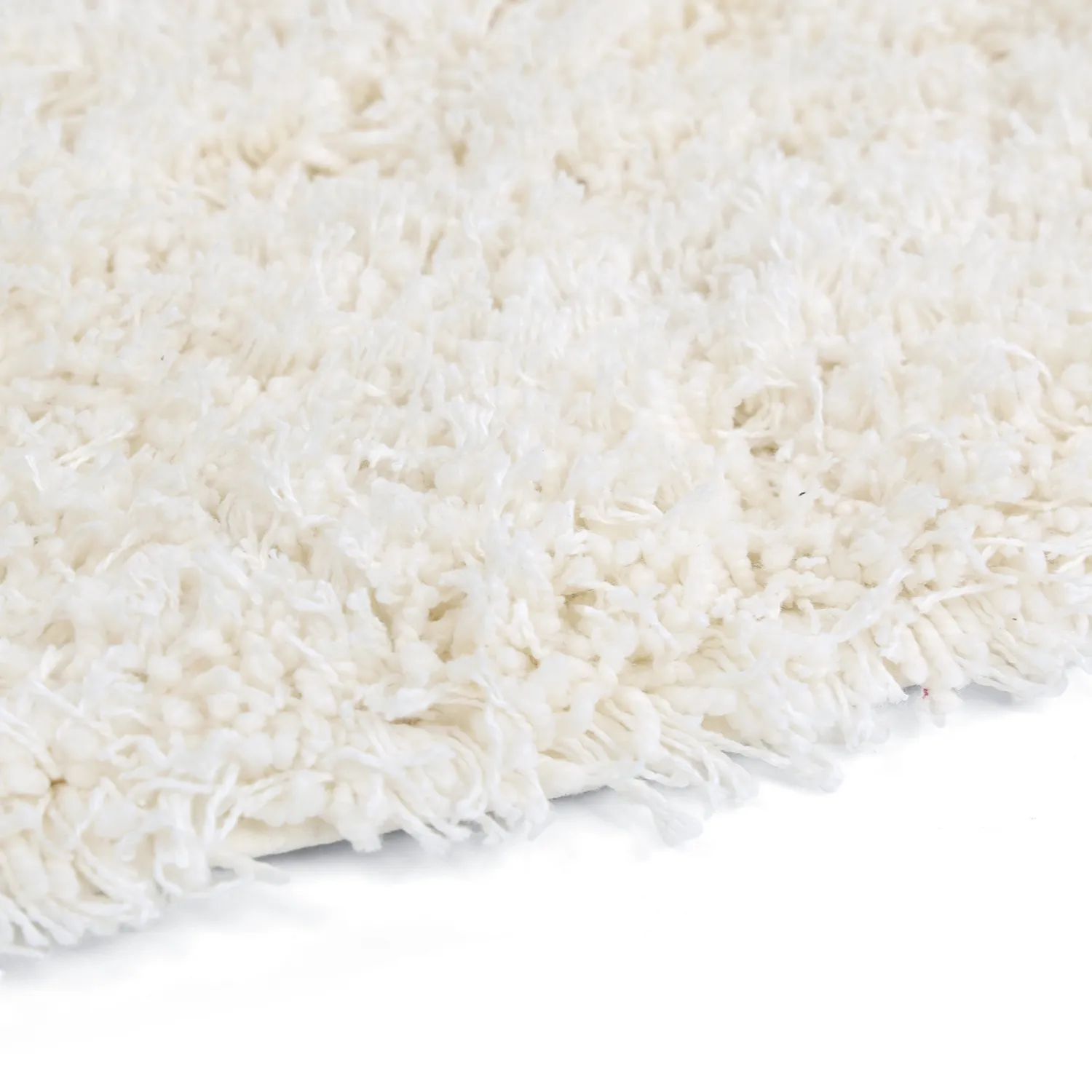 Kulatý koberec - Lindos Natural Cotton Shaggy (bílý)