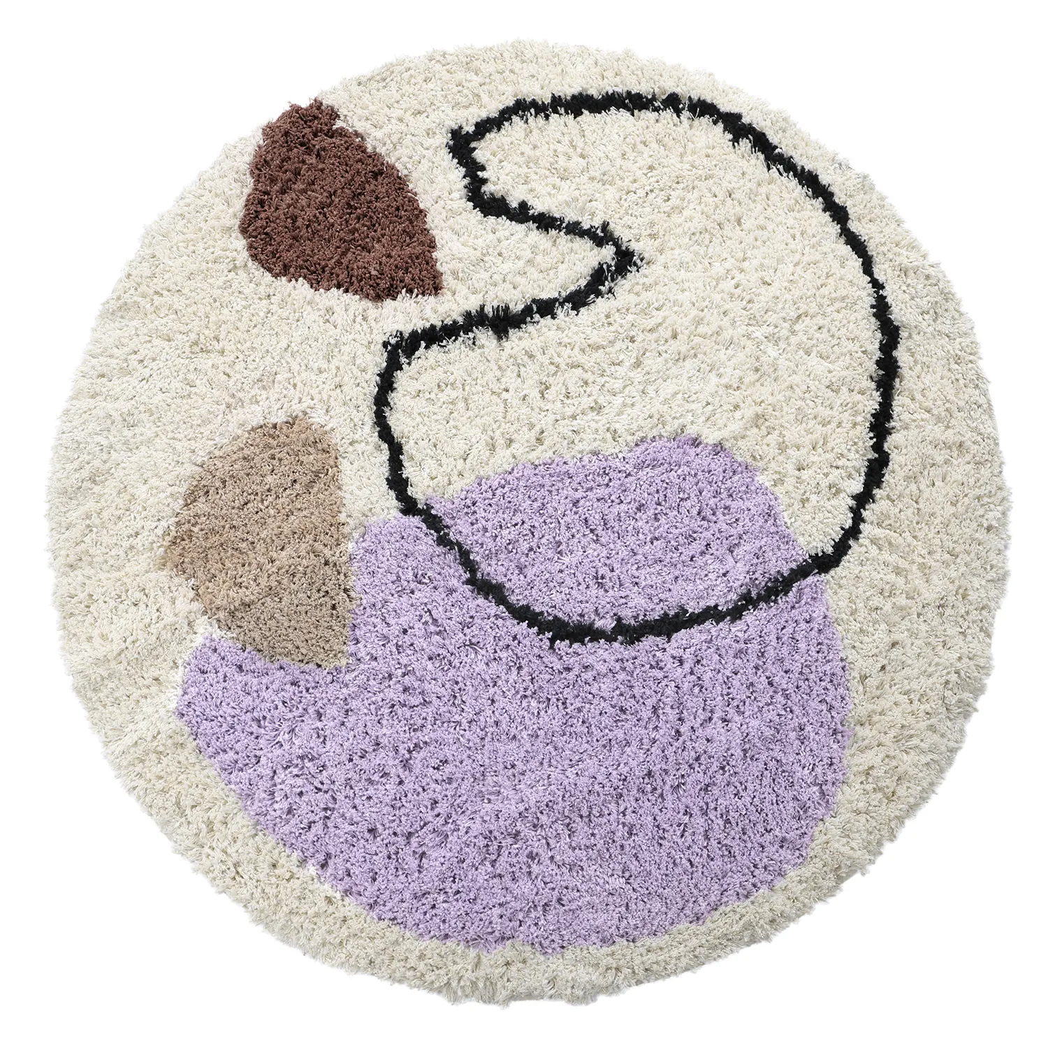 Kulatý koberec - Naousa Natural Cotton Shaggy (vícenásobná)