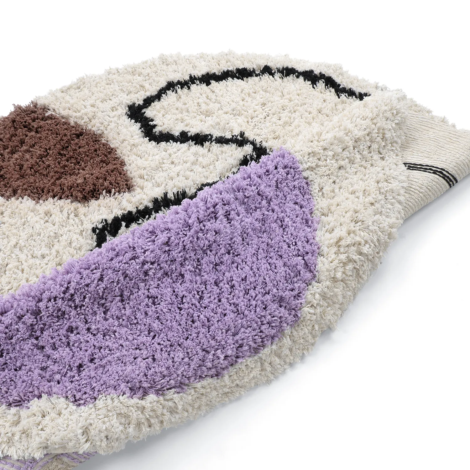 Kulatý koberec - Naousa Natural Cotton Shaggy (vícenásobná)