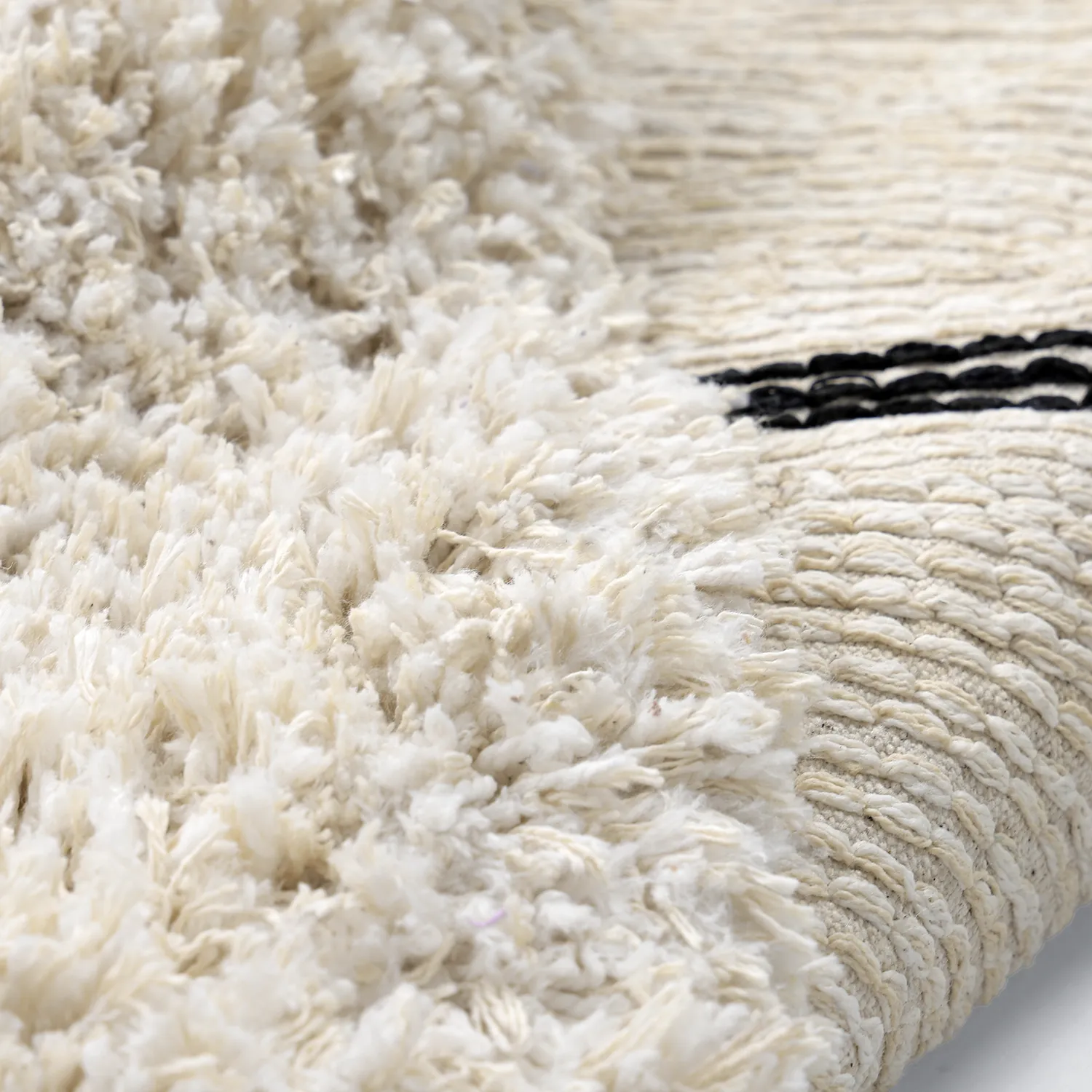 Kulatý koberec - Naousa Natural Cotton Shaggy (vícenásobná)