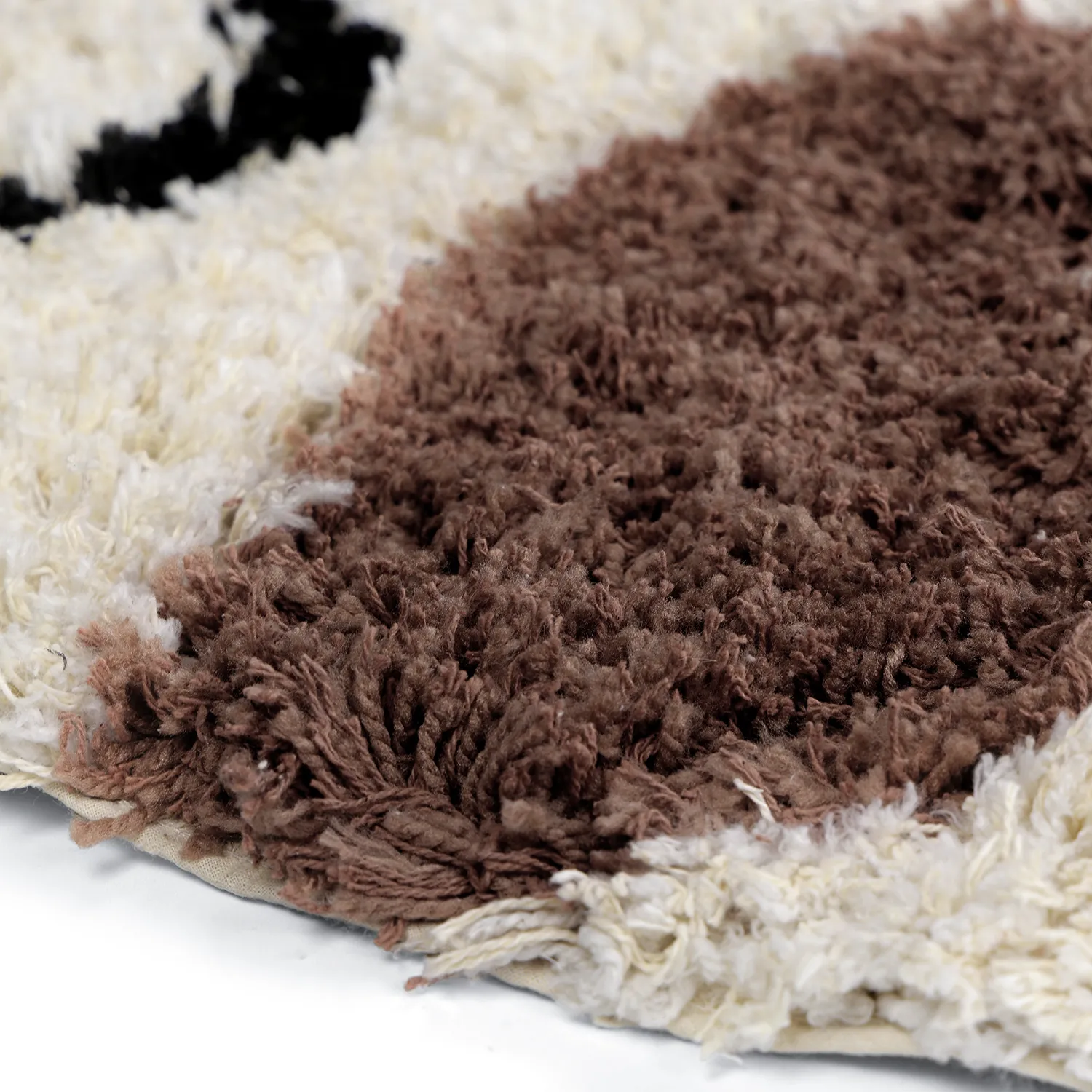 Kulatý koberec - Naousa Natural Cotton Shaggy (vícenásobná)