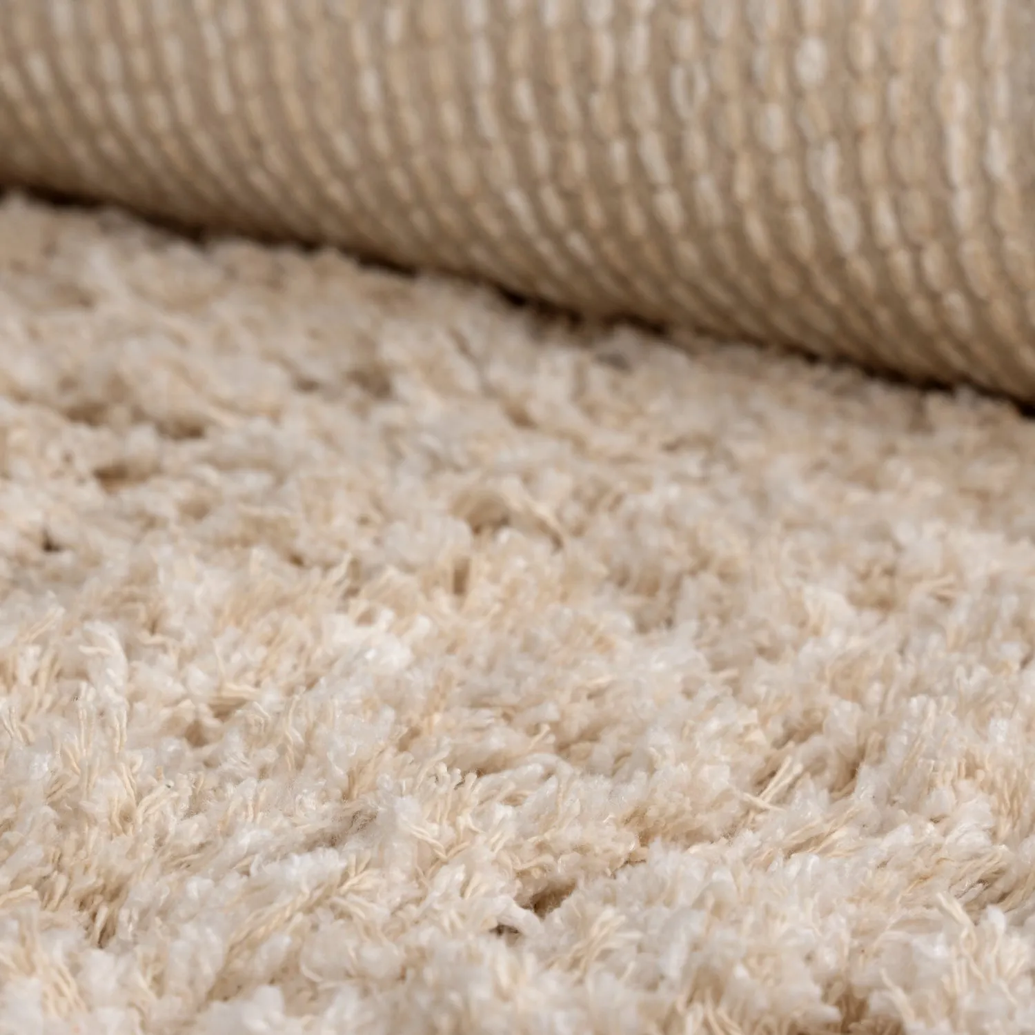 Kulatý koberec - Sagres Natural Cotton Shaggy (lomená bílá/hnědá)