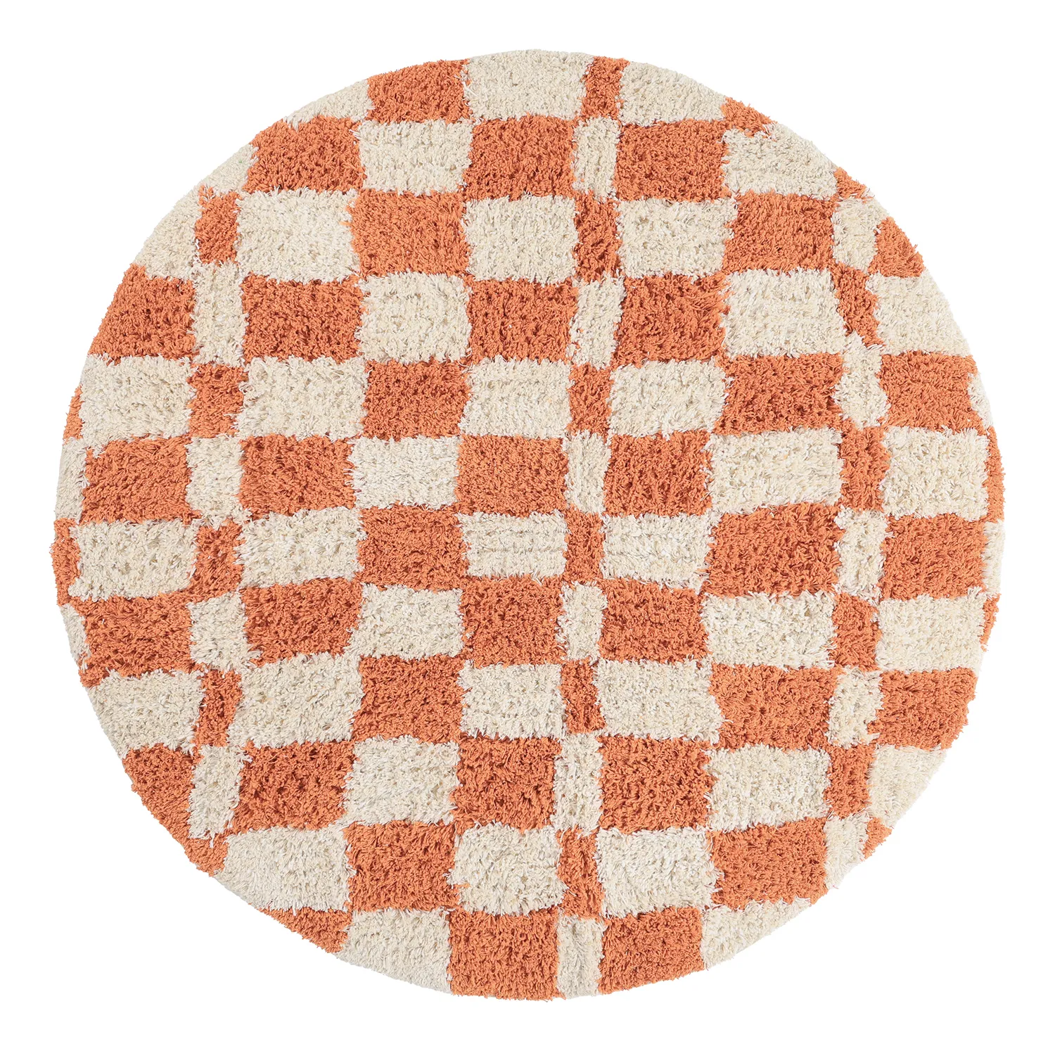 Kulatý koberec - Atrani Natural Cotton Shaggy (pomerančový)